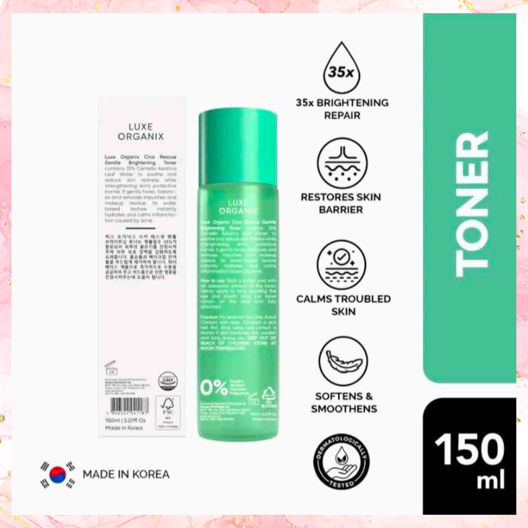Luxe Organix Cica Rescue Gentle Brightening Toner | 150ML