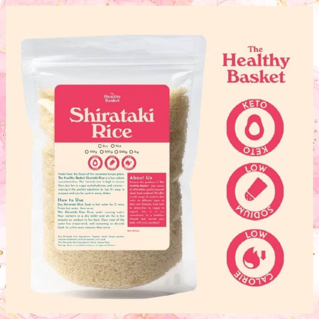 Shirataki Dried Rice | Keto/Low Carb Rice | 1KG | by The Healthy basket
