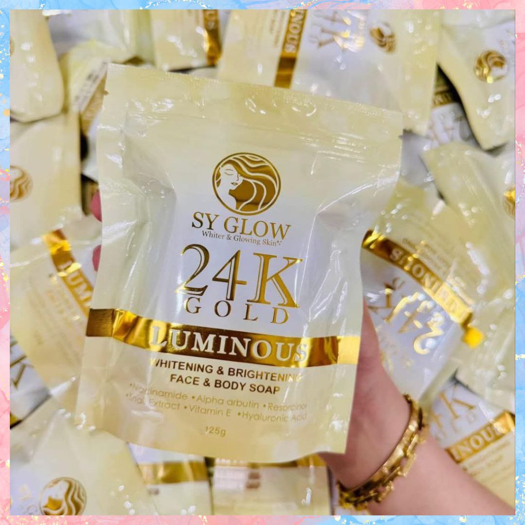 SY Glow 24k Gold Luminous Whitening & Brightening Soap | 125G