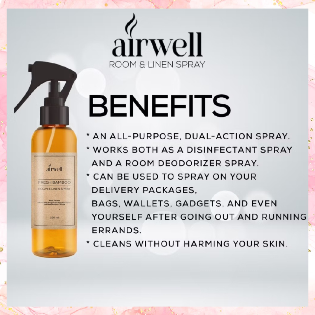 Airwell Disinfectant Deodorizer Linen & Room Spray | 100ML & 200ML