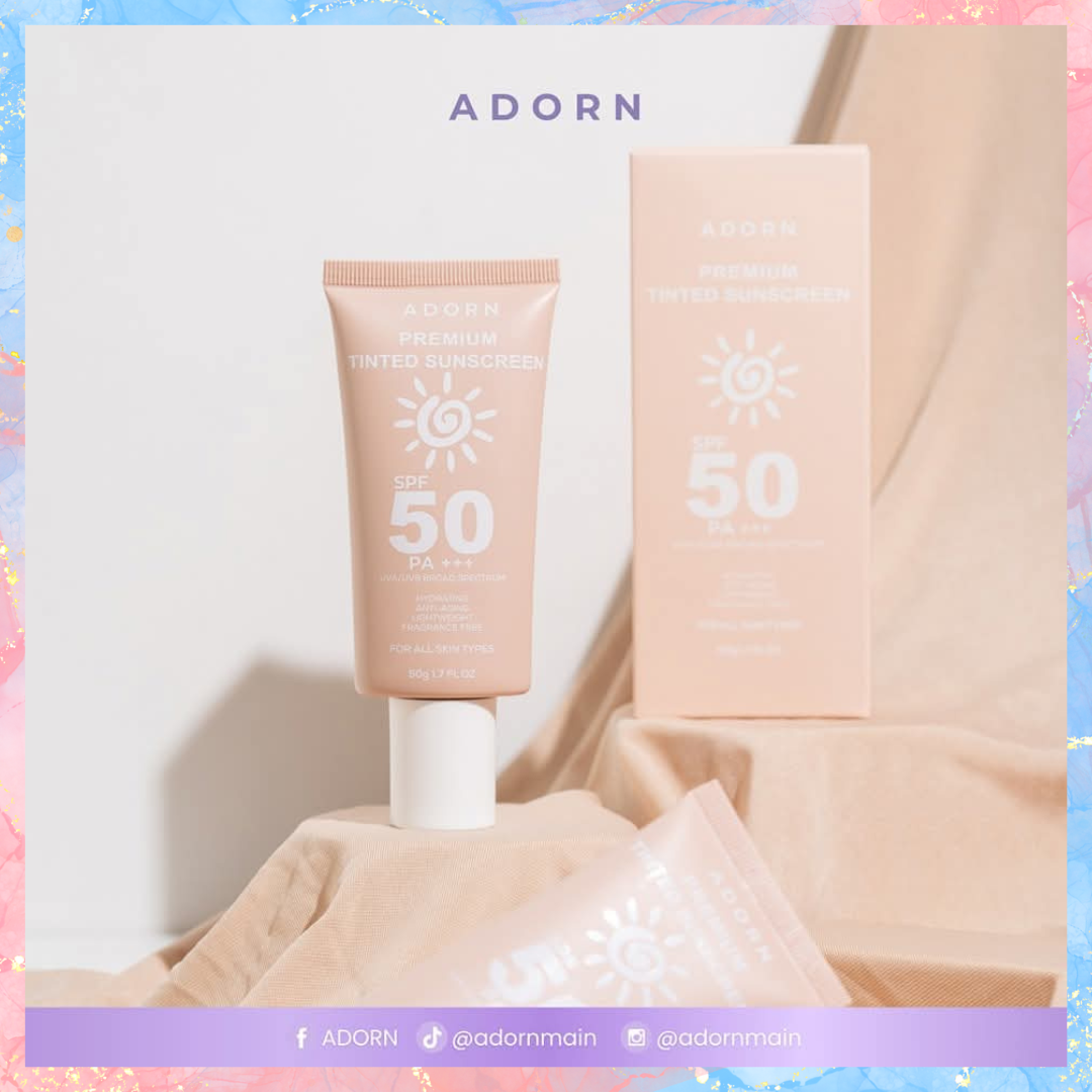 Adorn Premium Tinted Sunscreen with SPF50 PA+++ UVA/UVB Broad Spectrum | 50G