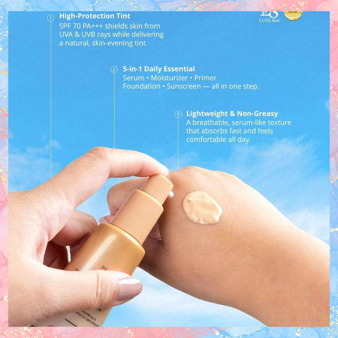 Luxe Skin Tinted Sunscreen with SPF70 PA+++