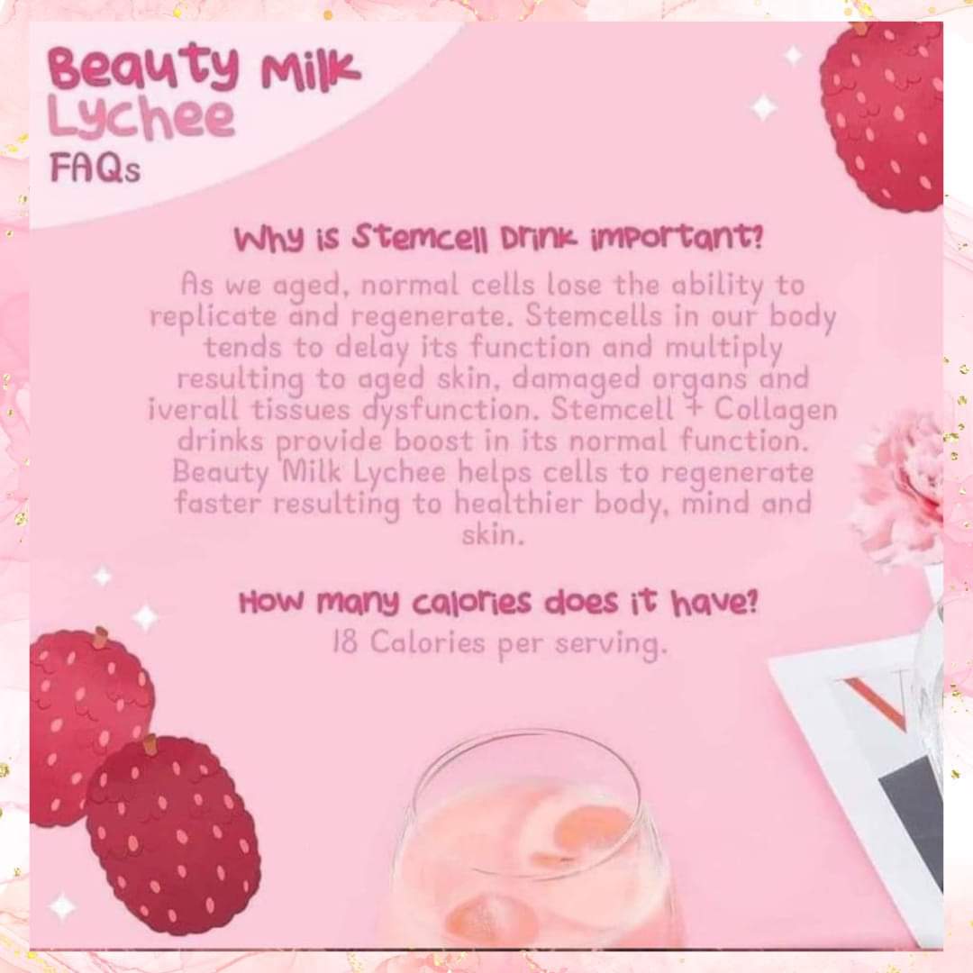 Dear Face - Beauty Milk Premium Japanese Lychee | Swiss Stemcell Drink