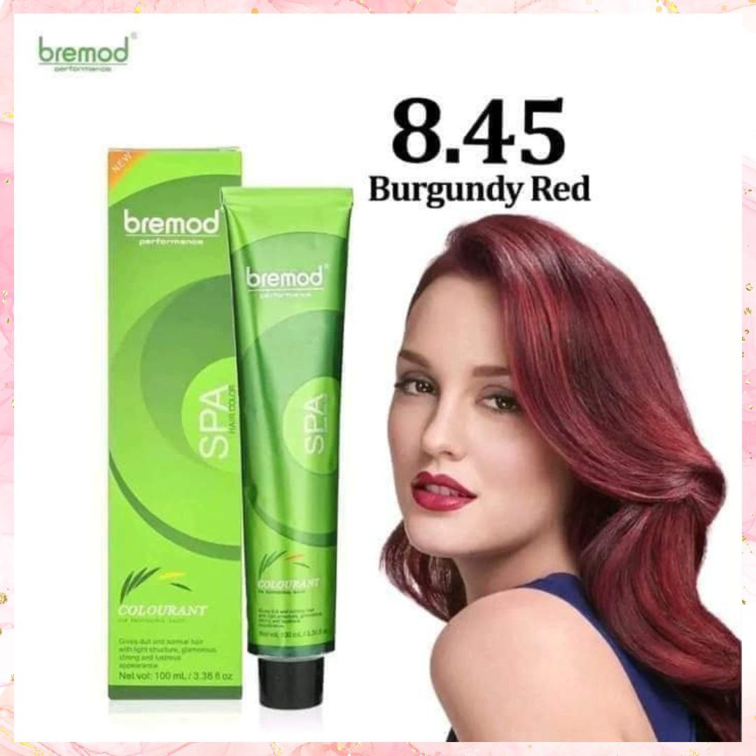 Bremod Burgundy Hair Colourant Set | Hair color + Oxi + Hair Vitamin