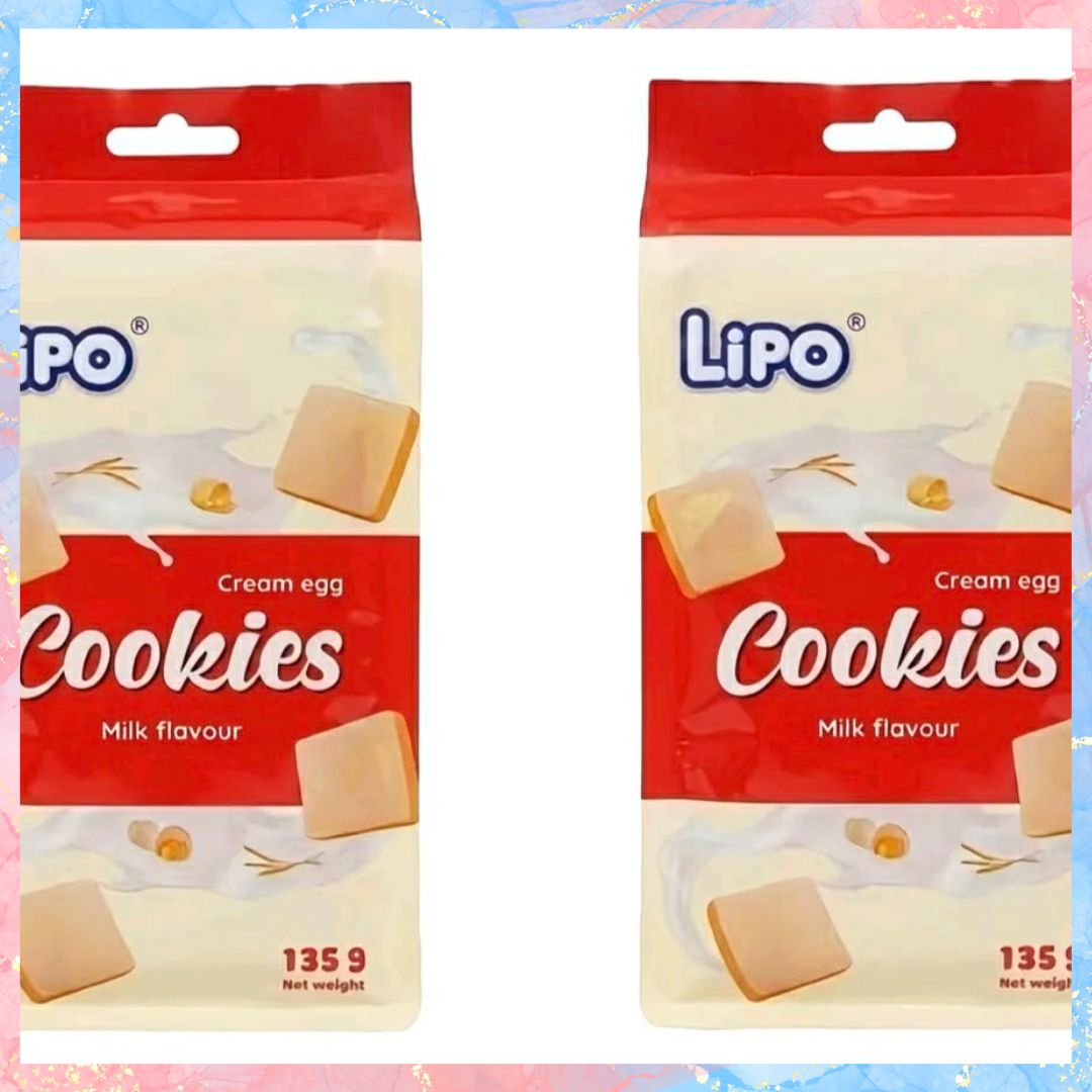 Lipo Cream Egg Cookies Milk Flavor | 135g