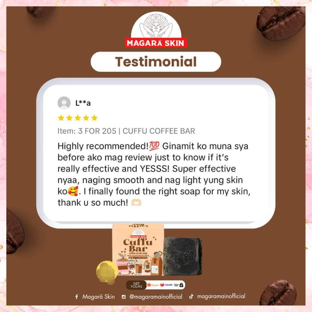 Magara Skin Cuffu Bar Coffee Scrub Soap
