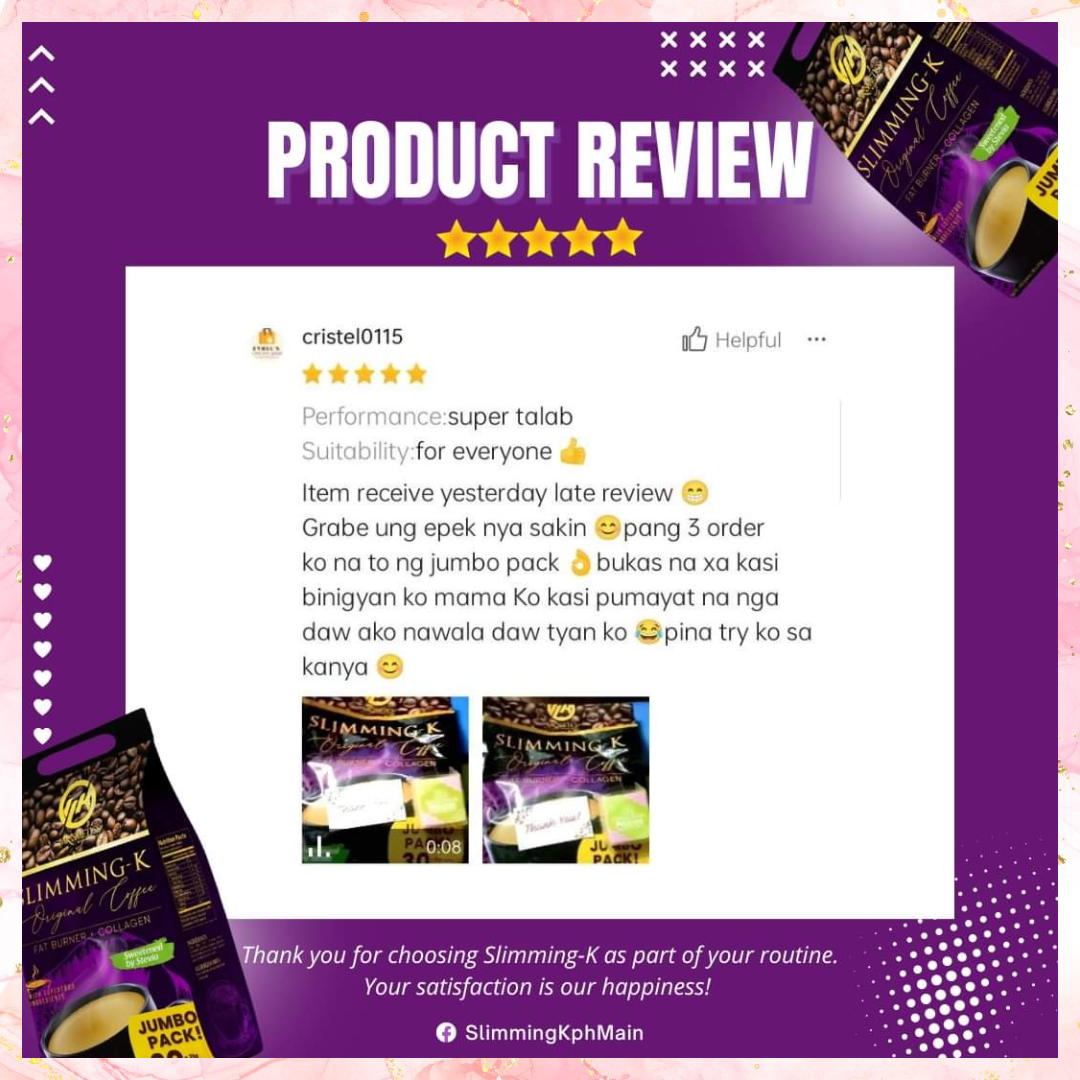 Slimming K MADAM KILAY Original Coffee Fat Burner + Collagen | JUMBO PACK | MADAM KILAY | 30SACHETS