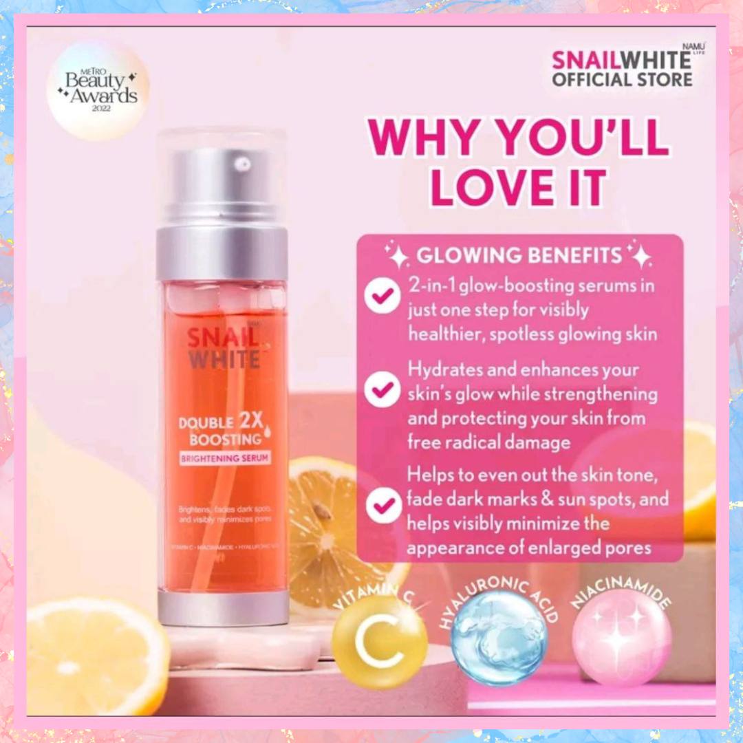 Snail White 2x Double Boosting Brightening Serum | 40ML + 40ML