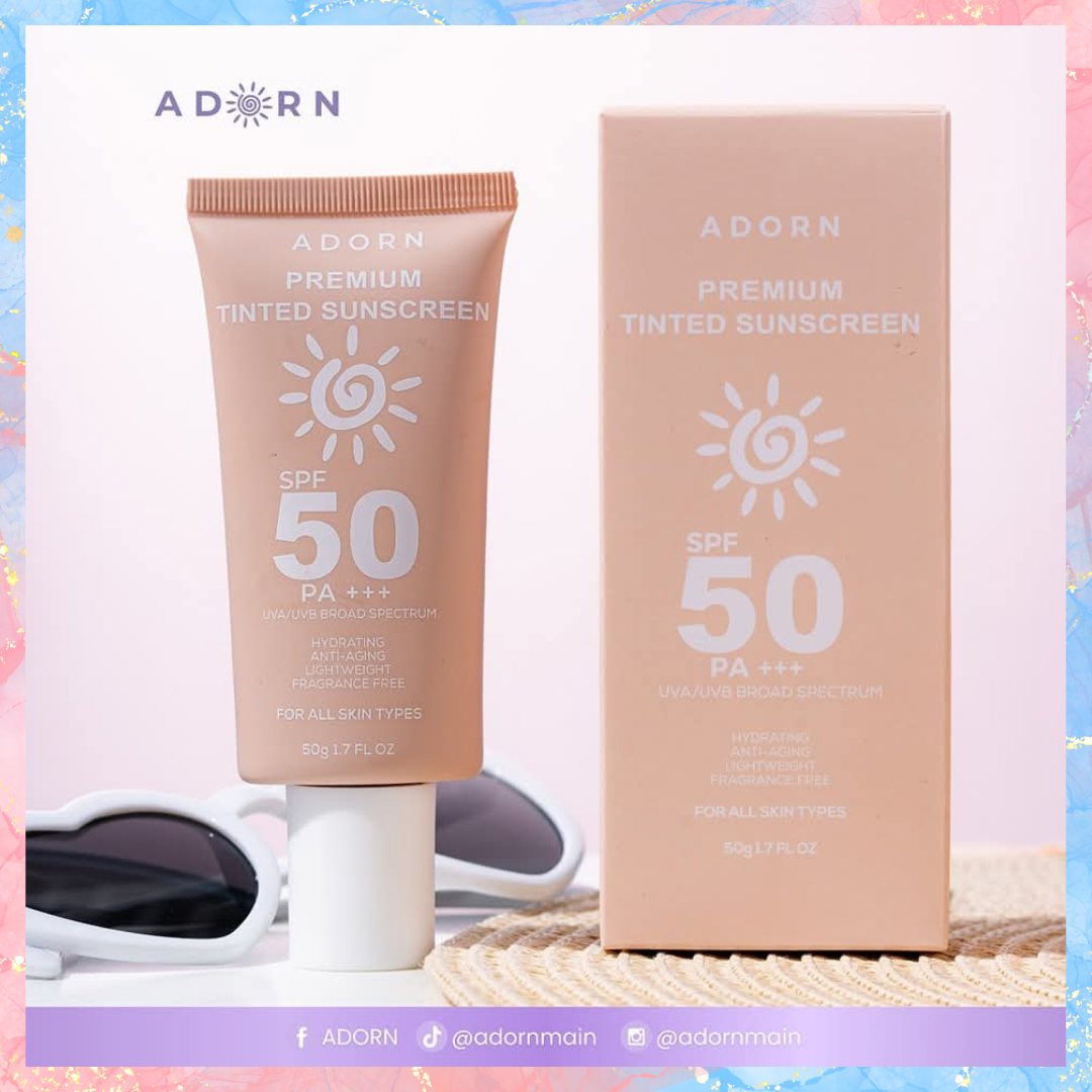 Adorn Premium Tinted Sunscreen with SPF50 PA+++ UVA/UVB Broad Spectrum | 50G
