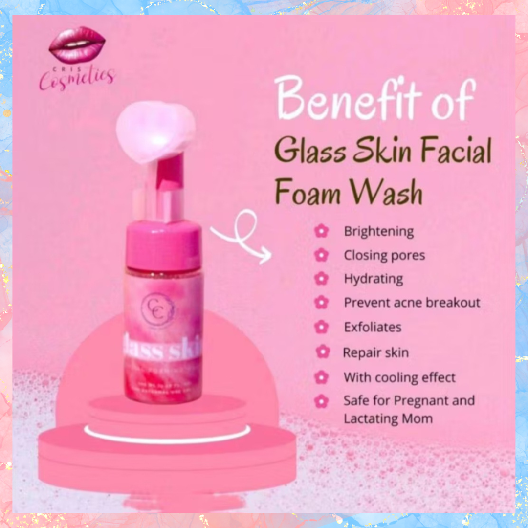 Cris Cosmetics Glass Skin Facial Foam Wash | 100ML