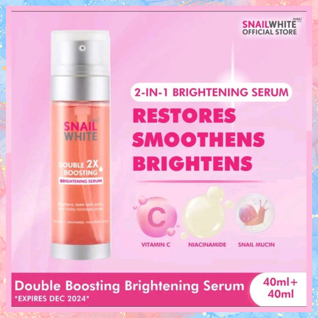 Snail White 2x Double Boosting Brightening Serum | 40ML + 40ML