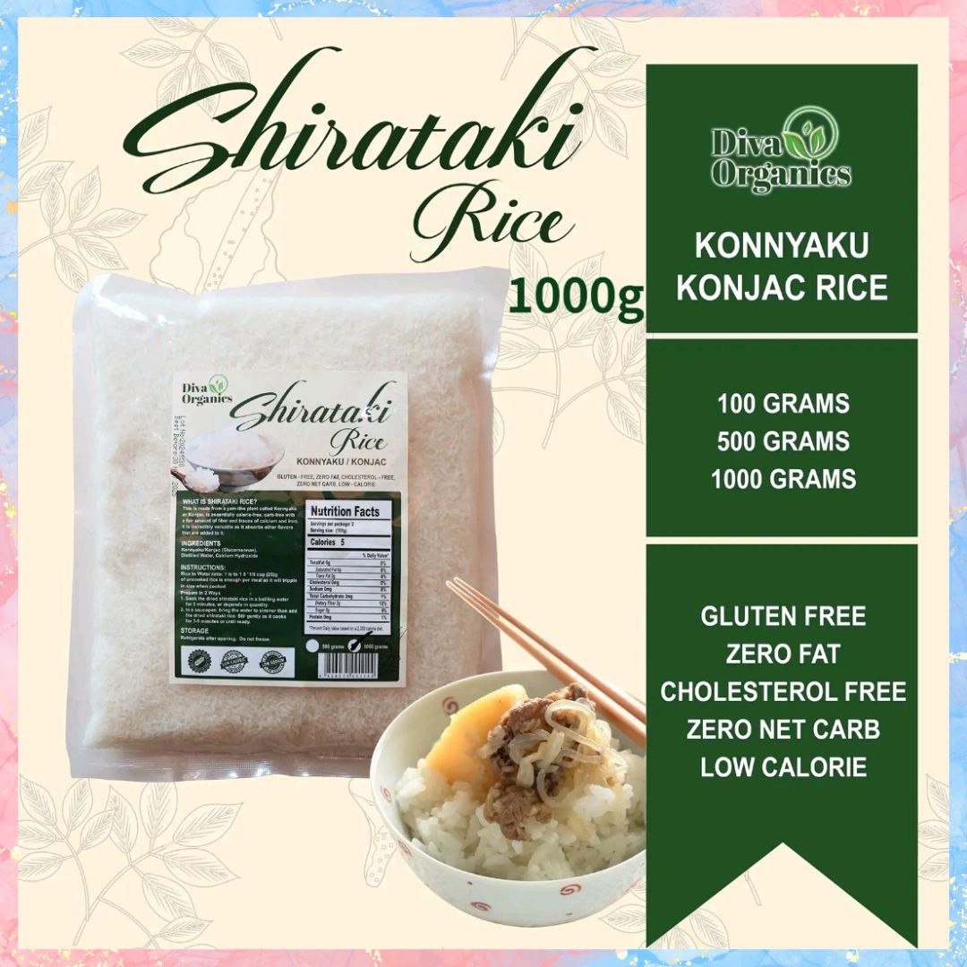 Diva Organics Shirataki Dried Rice - 1KG