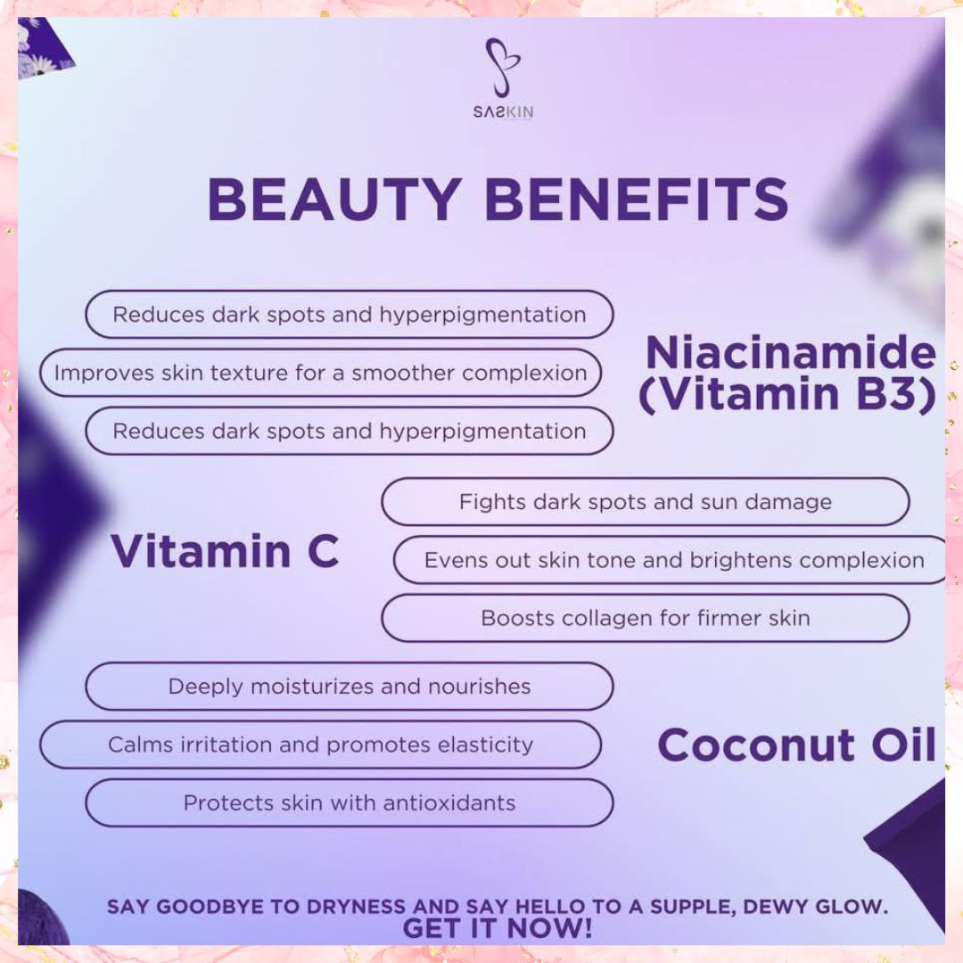 SASkin Sexy Love Whitening Face and Body Soap | 3PCS x 70G