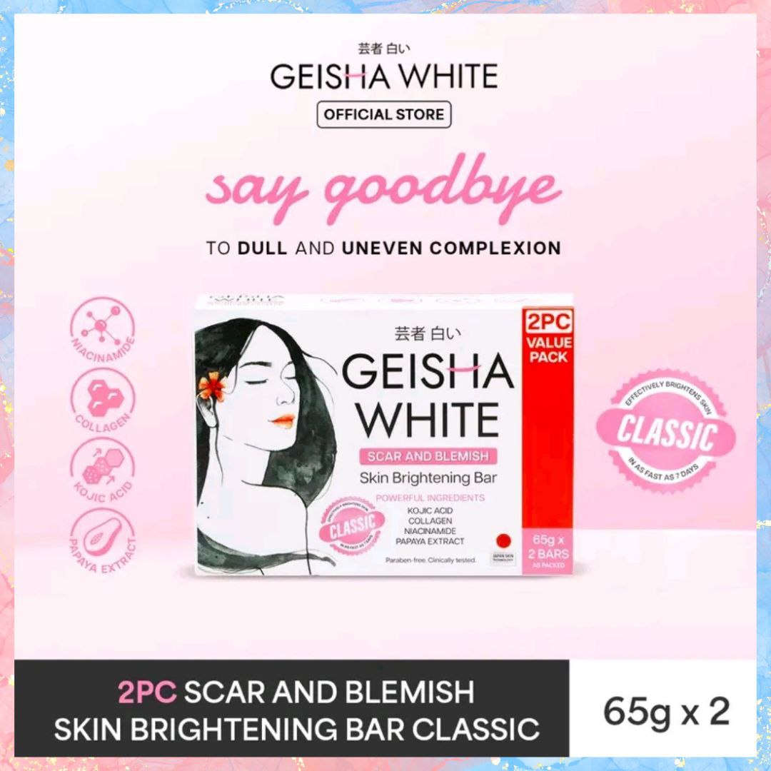 Geisha White CLASSIC skin Brightening Bar Soap | 3PCS | SCAR & BLEMISHES