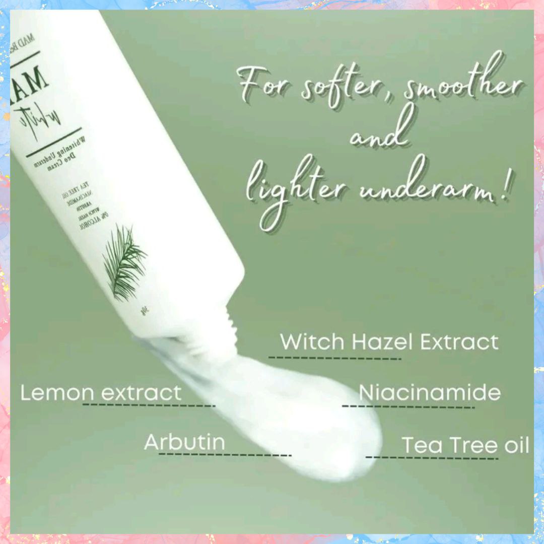 MAD Beauty Essentials MAD WHITE Whitening Underarm Deo Cream | 30G