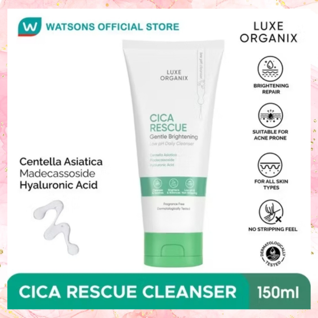 Luxe Organix CICA Rescue Gentle Brightening Cleanser | 150G
