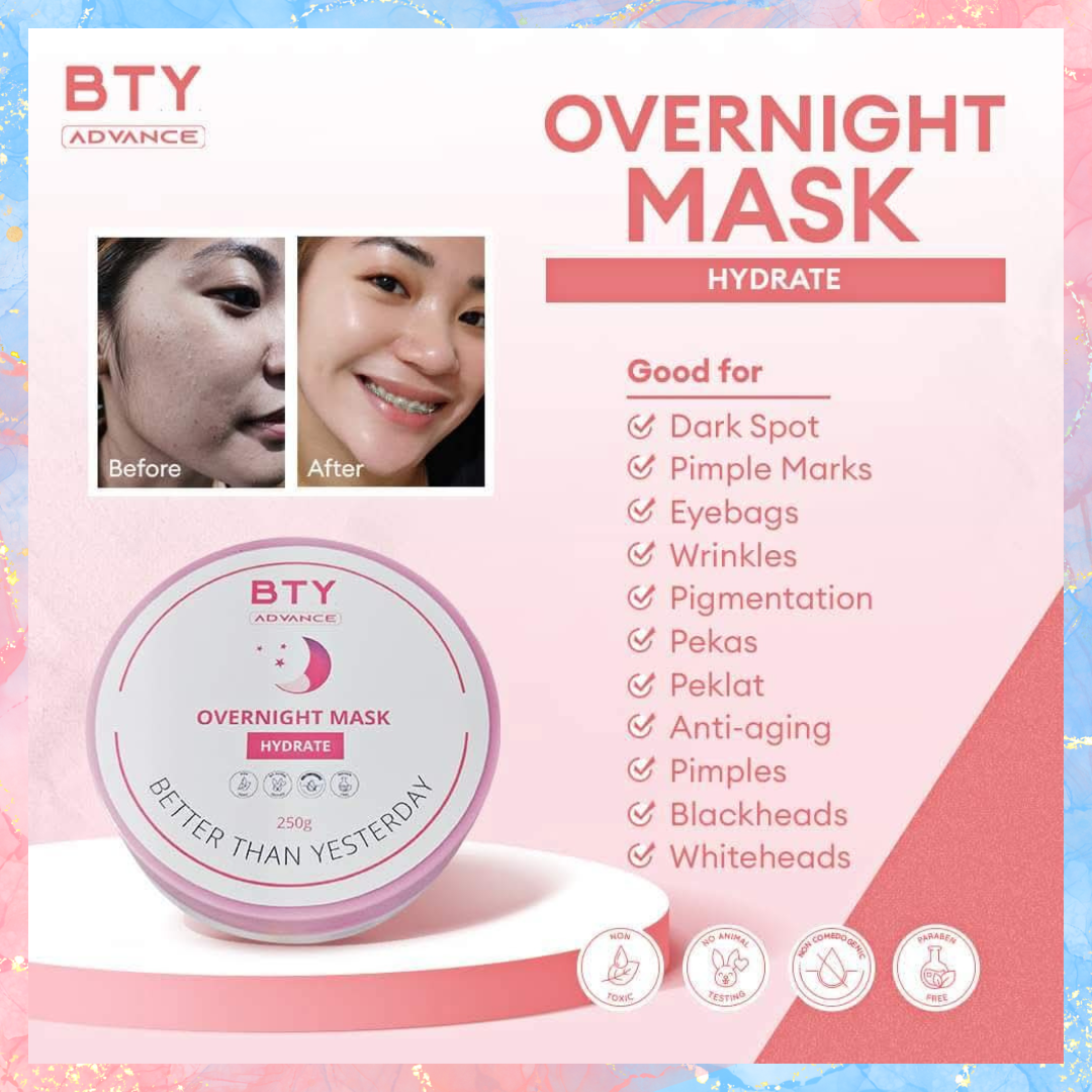 BTY Advanced Overnight Mask | Hydrate | 250G