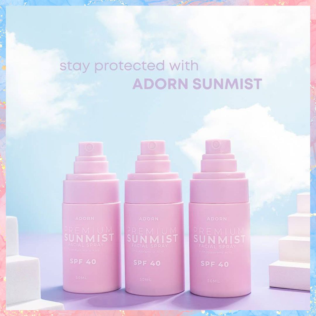 Adorn Premium Sunmist Facial Spray with Hyaluronic Acid | SPF 40 | 50ML