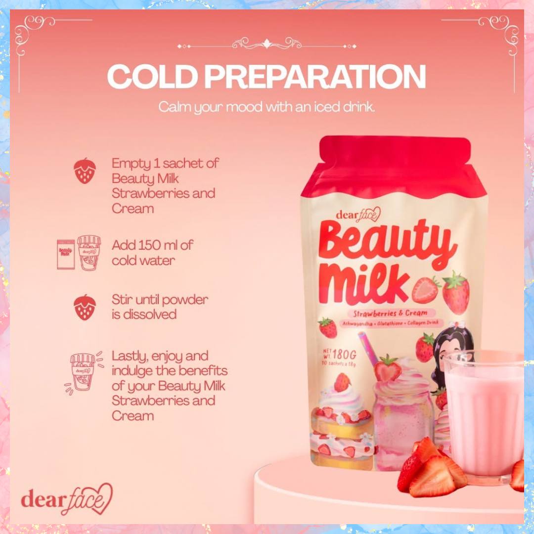 Dear Face Beauty Milk Strawberries & Cream | 180G