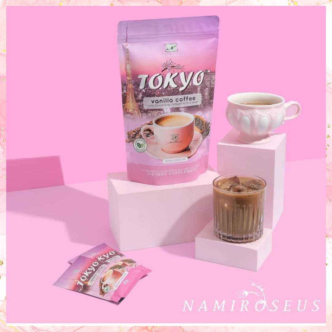 Namiroseus Tokyo Vanilla Coffee with Gluta, Collagen & Chia seeds | 10sachets