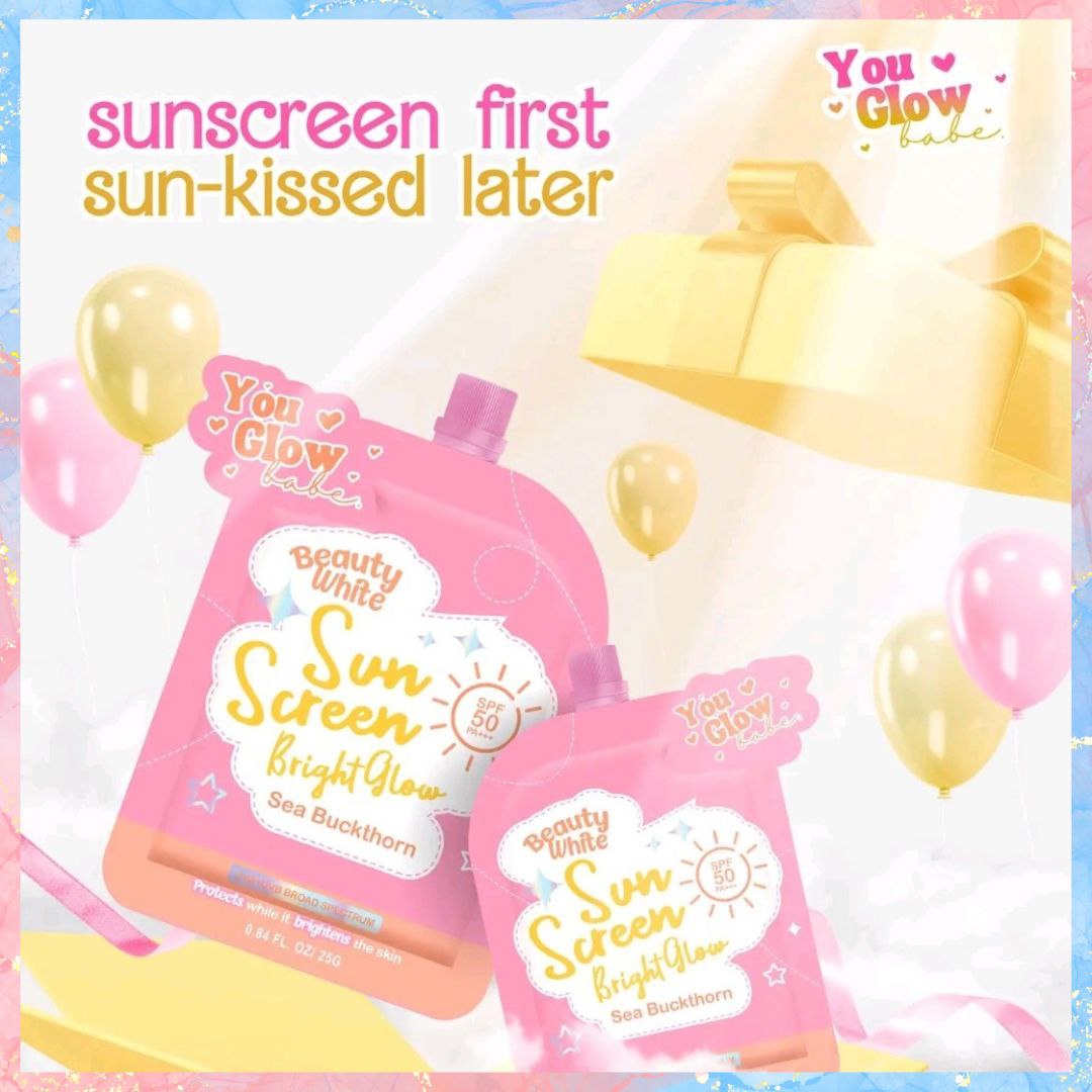 You Glow Babe Beauty White Sunscreen UVA+UVB BROAD SPECTRUM SPF50 PA+++| 25G