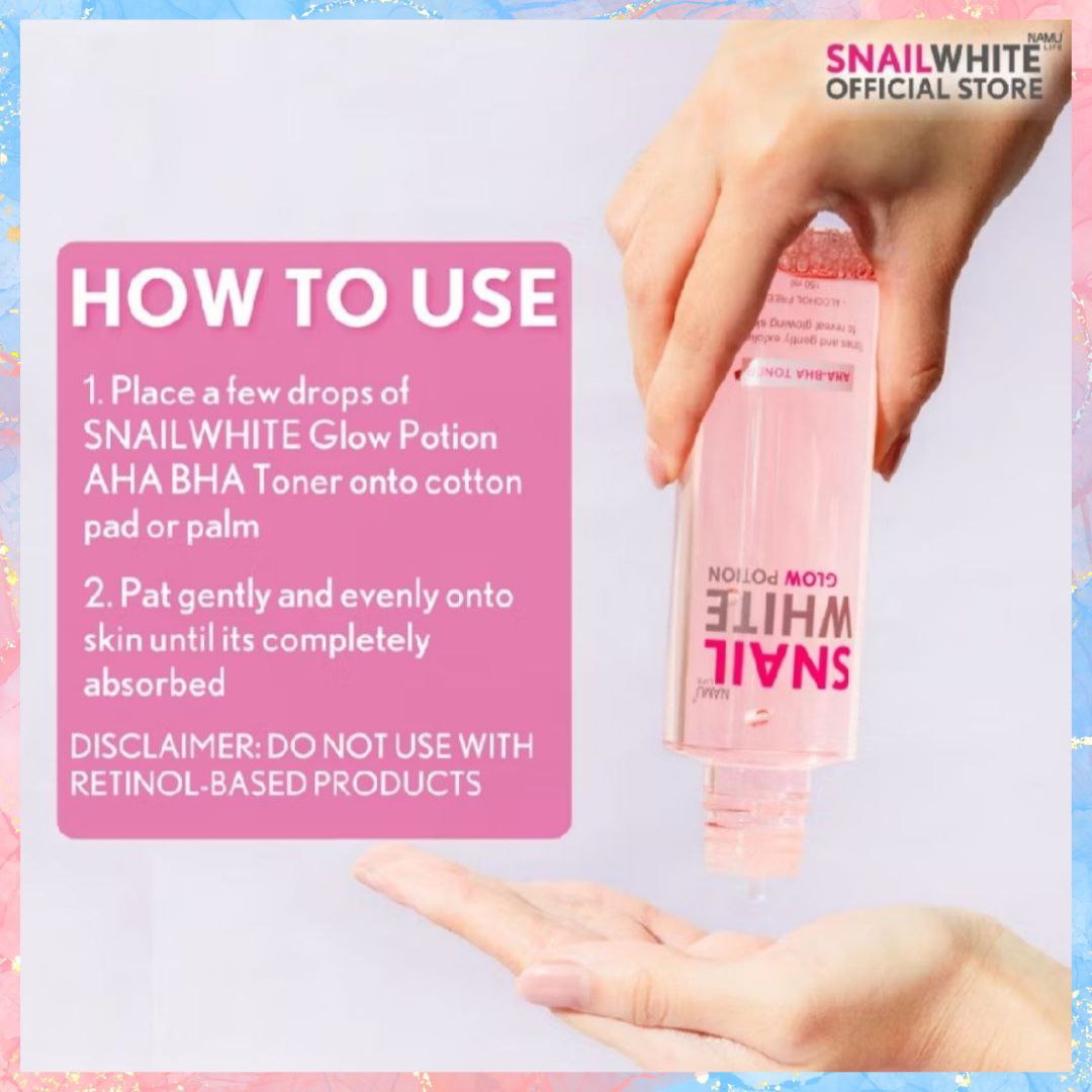 NAMU SNAIL WHITE Glow Potion AHA-BHA Toner | 150ML