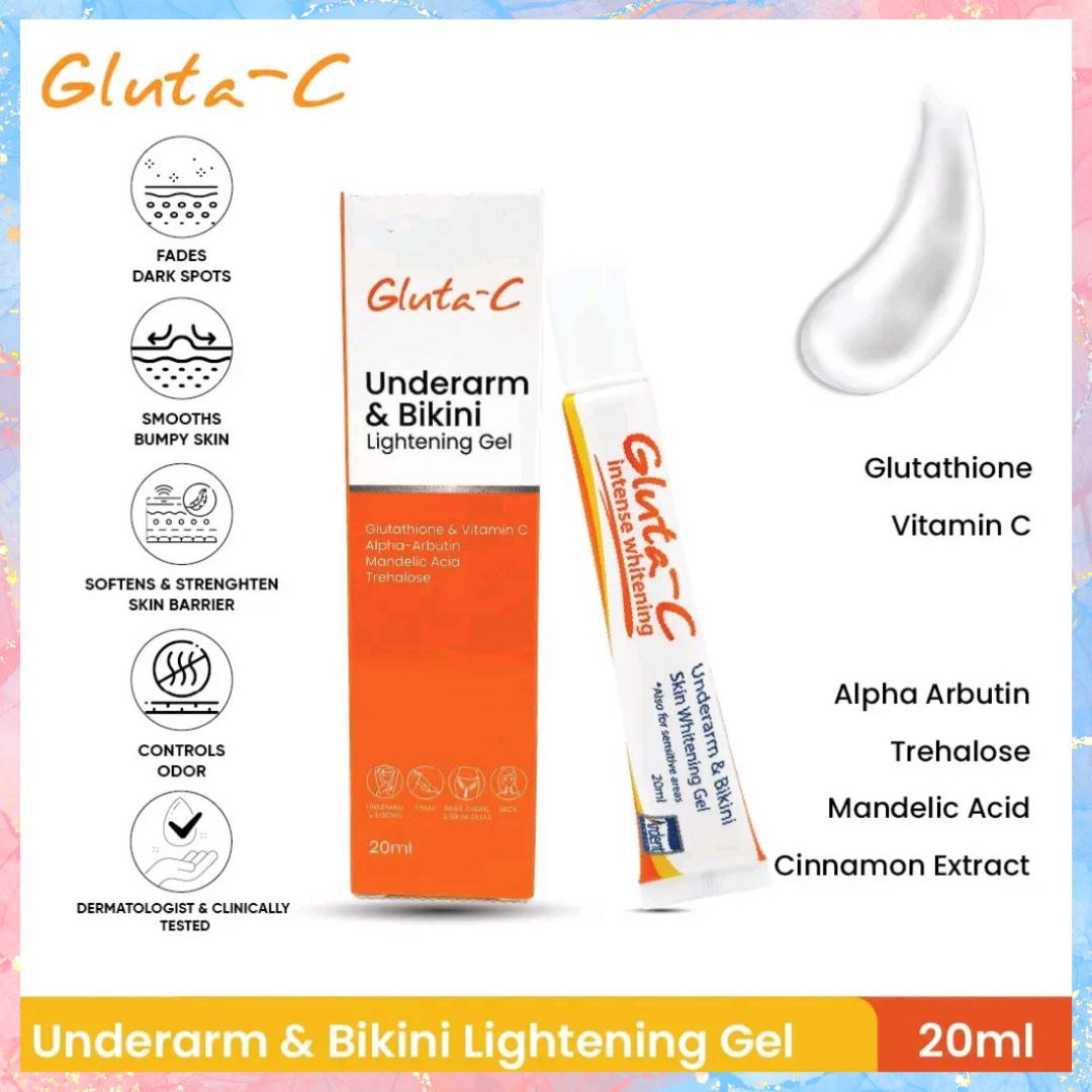 Gluta-C Underarm & Bikini Lightening Gel | 20ML Charm Essentials - USA LLC Gluta-C Underarm & Bikini Lightening Gel | 20ML Charm Essentials - USA LLC