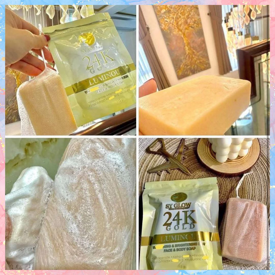 SY Glow 24k Gold Luminous Whitening & Brightening Soap | 125G