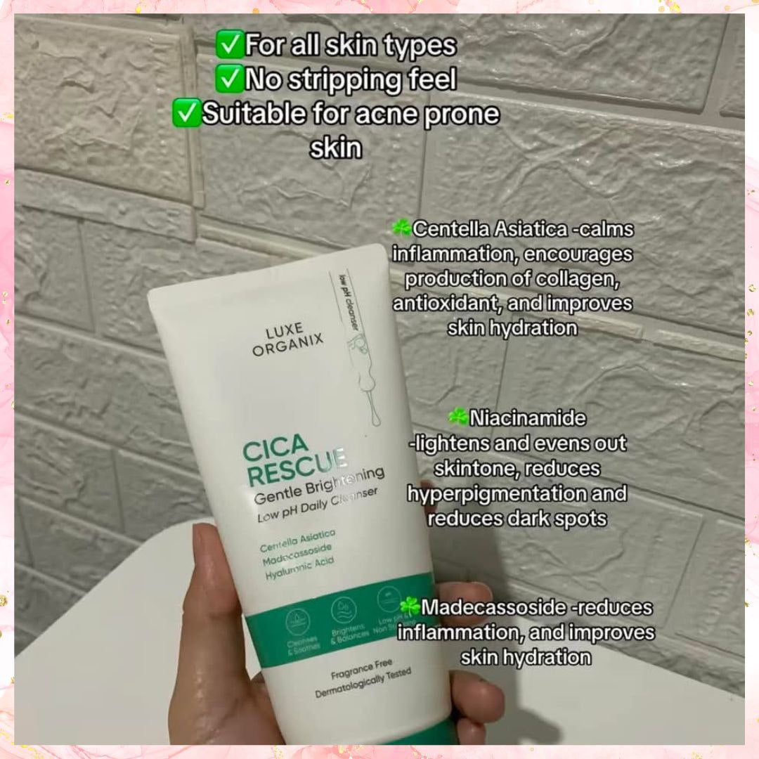 Luxe Organix CICA Rescue Gentle Brightening Cleanser | 150G