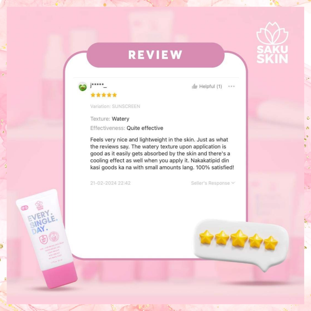 Saku Skin Every Single Day Sunscreen with SPF50 | 50ML