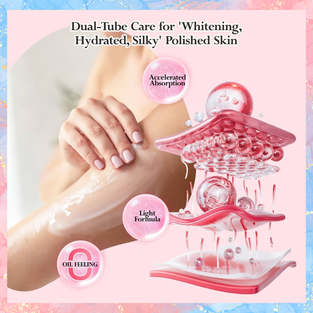 Kavouge 2in1 Double Tube Whitening Body Serum & Lotion | 200G