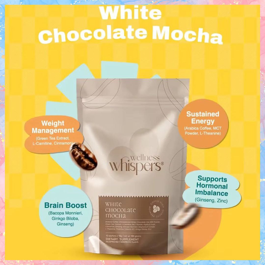 Wellness Whispers White Chocolate Mocha Premium Coffee | 10sachets