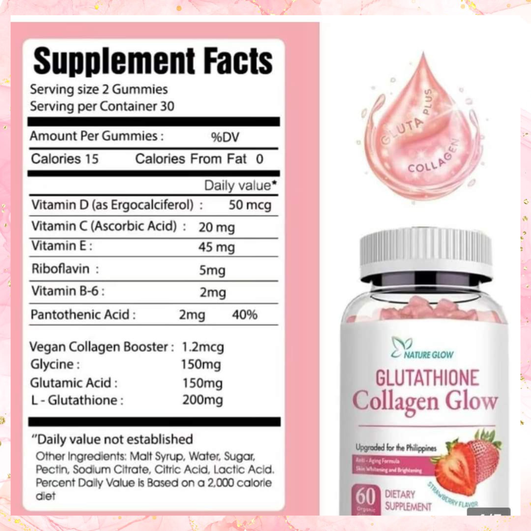 Nature Glow Glutathione Collagen Glow Gummies