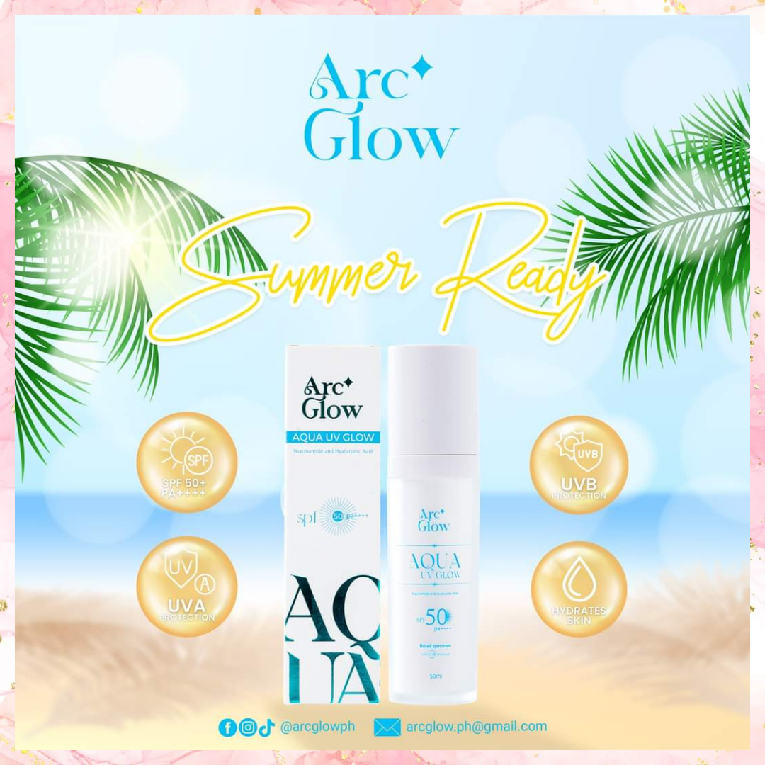 Arc Glow Aqua UV Glow Niacinamide & Hyaluronic Acid Sunscreen | SPF50PA++++