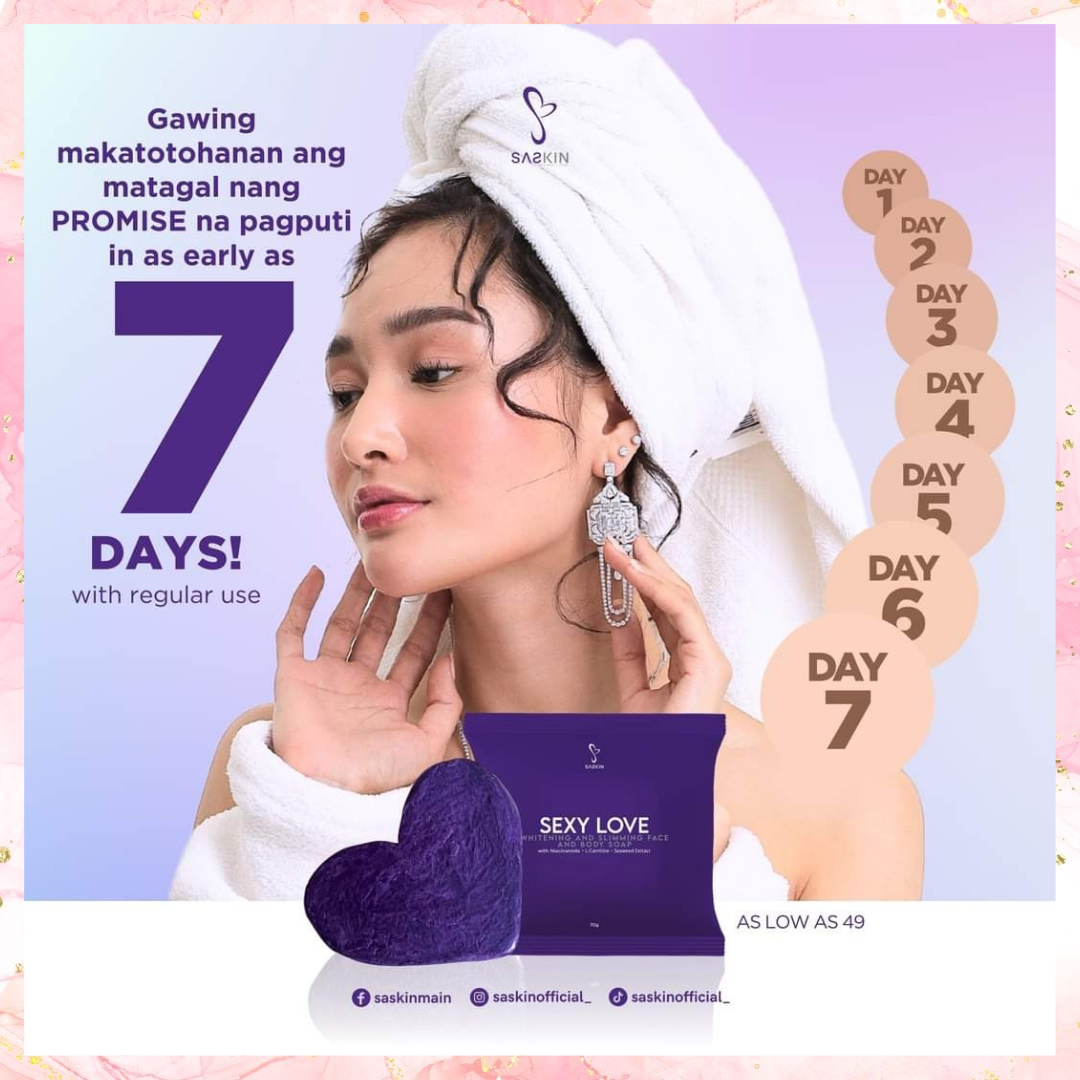 SASkin Sexy Love Whitening & Slimming Face & Body Soap | 70G