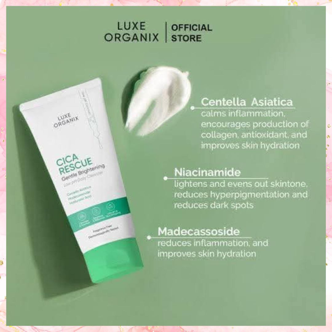 Luxe Organix CICA Rescue Gentle Brightening Cleanser | 150G