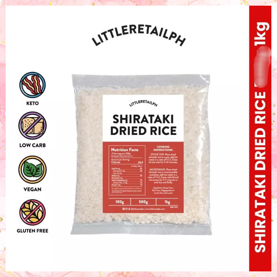 Shirataki Dried Rice | Keto/Low Carb Rice | 1KILO & 100grams - Sold Separately | by Little Retail PH