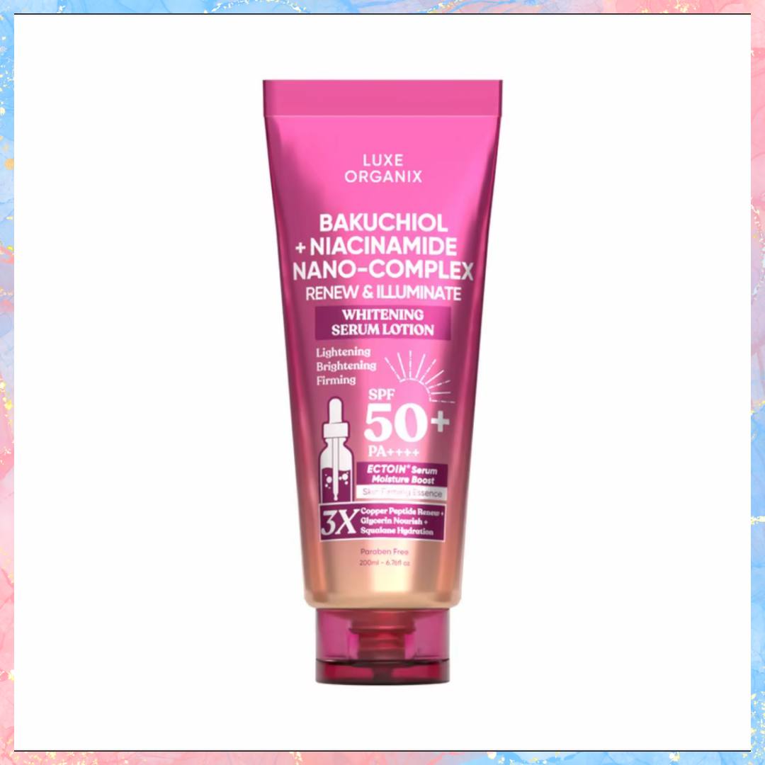 Luxe Organix Bakuchiol + Niacinamide Nano-Complex Renew & Illuminate Serum Lotion | SPF50PA++++