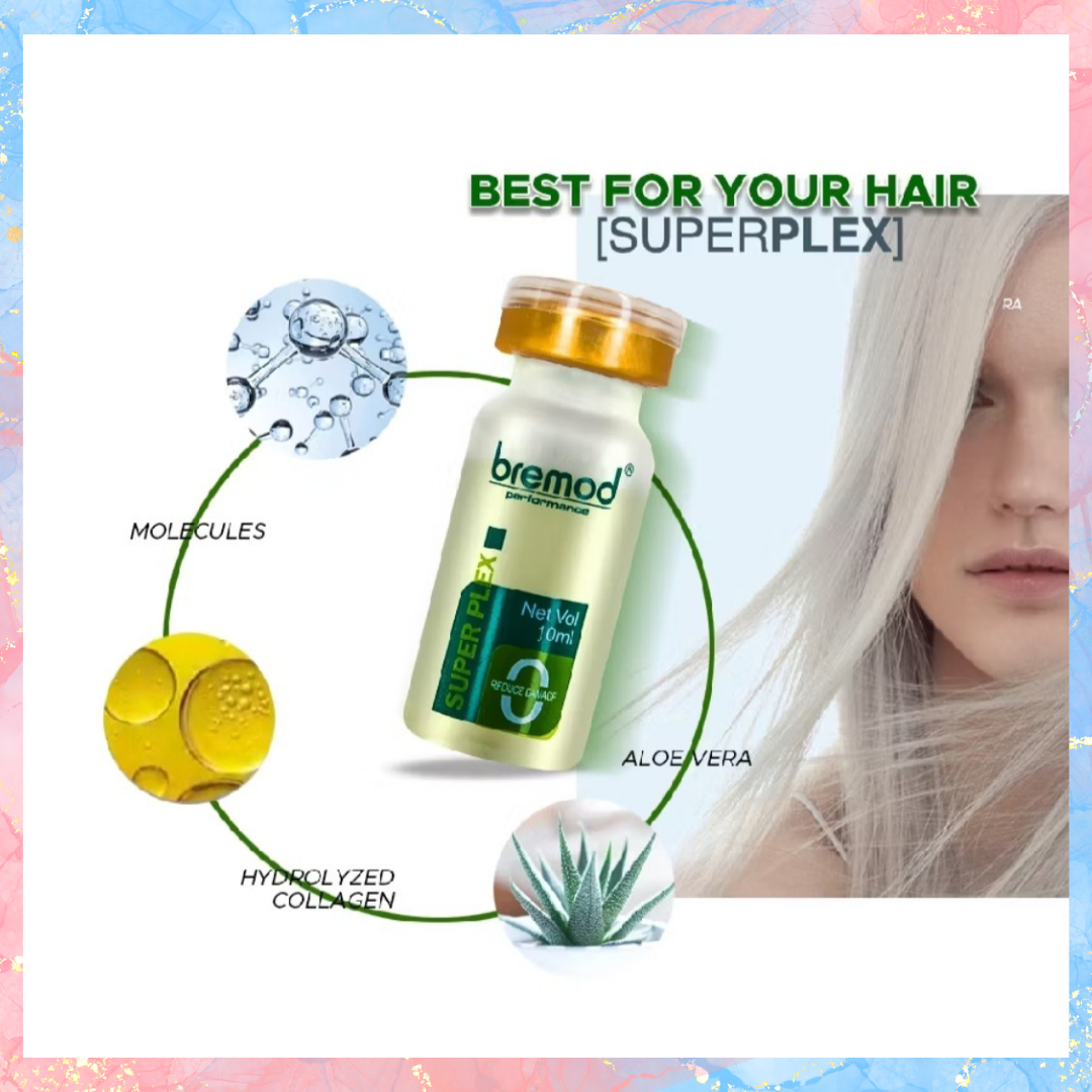 Bremod 8.45 Burgundy Hair Colourant with Collage Hydrox + Bremod Super Plex | Hair Color + Hair Vitamin