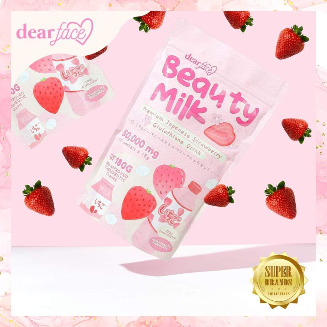 Dear Face - Beauty Milk Premium Japanese Strawberry | 180grams