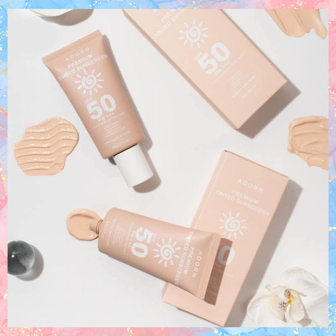 Adorn Premium Tinted Sunscreen with SPF50 PA+++ UVA/UVB Broad Spectrum | 50G