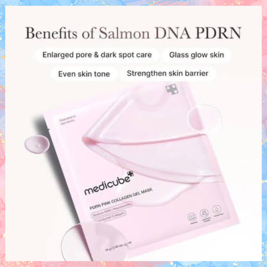 MEDICUBE Salmon DNA PDRN Pink Collagen Jelly Gel Facial Mask | Korean Glass Skin | 4PCS