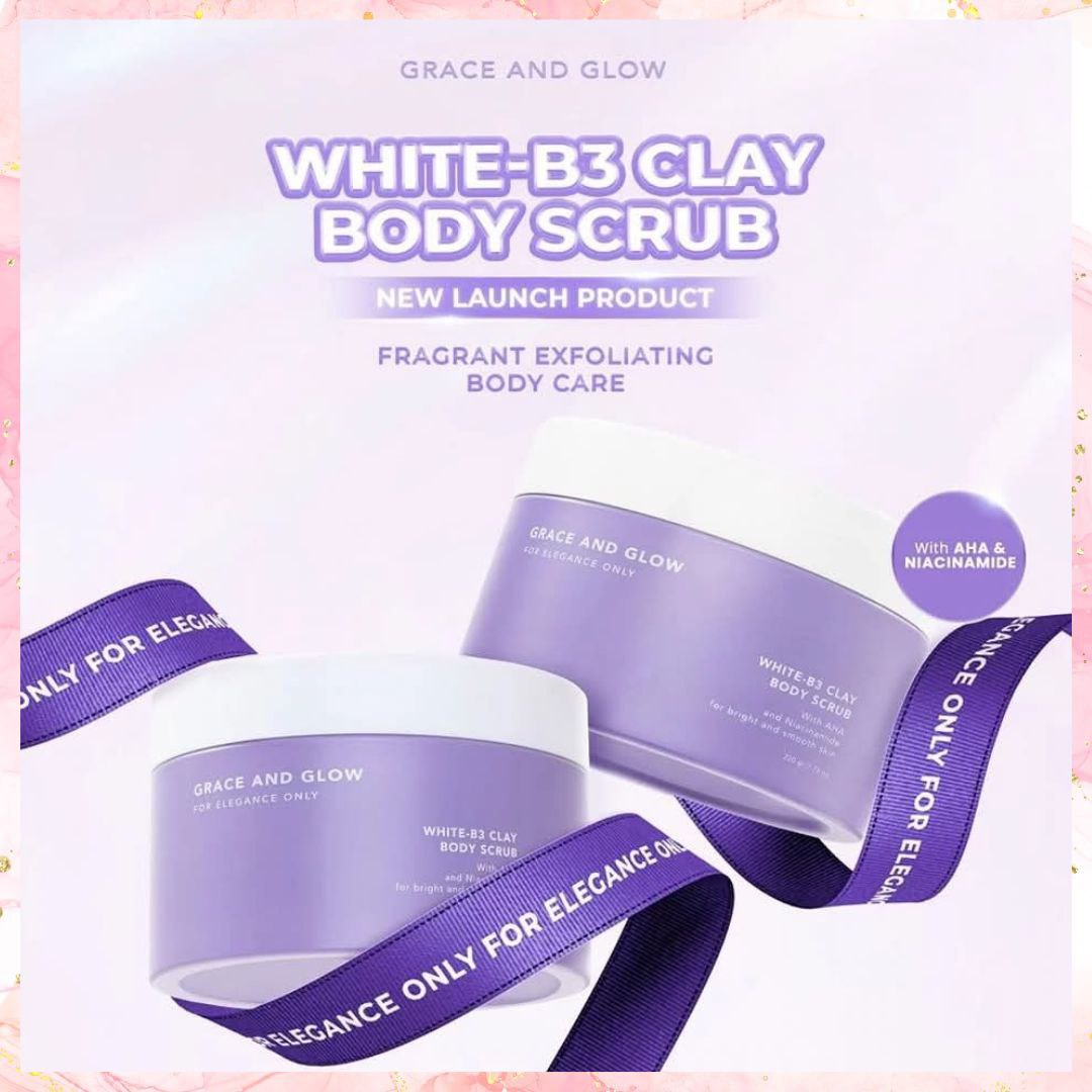 Grace and Glow White-B3 Clay Body Scrub | 220G
