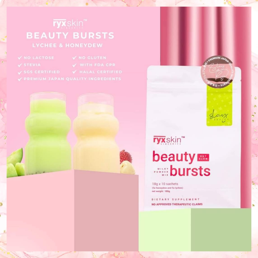 Ryx Skin Beauty Bursts Gut Glow Drink | 5x Honeydew + 5x Lychee