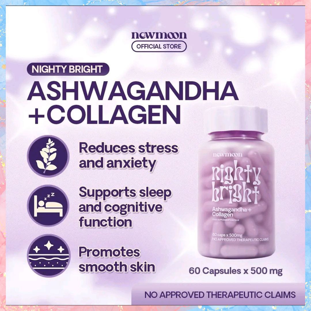 New Moon Nighty Bright Ashwagandha + Collagen | 60caps