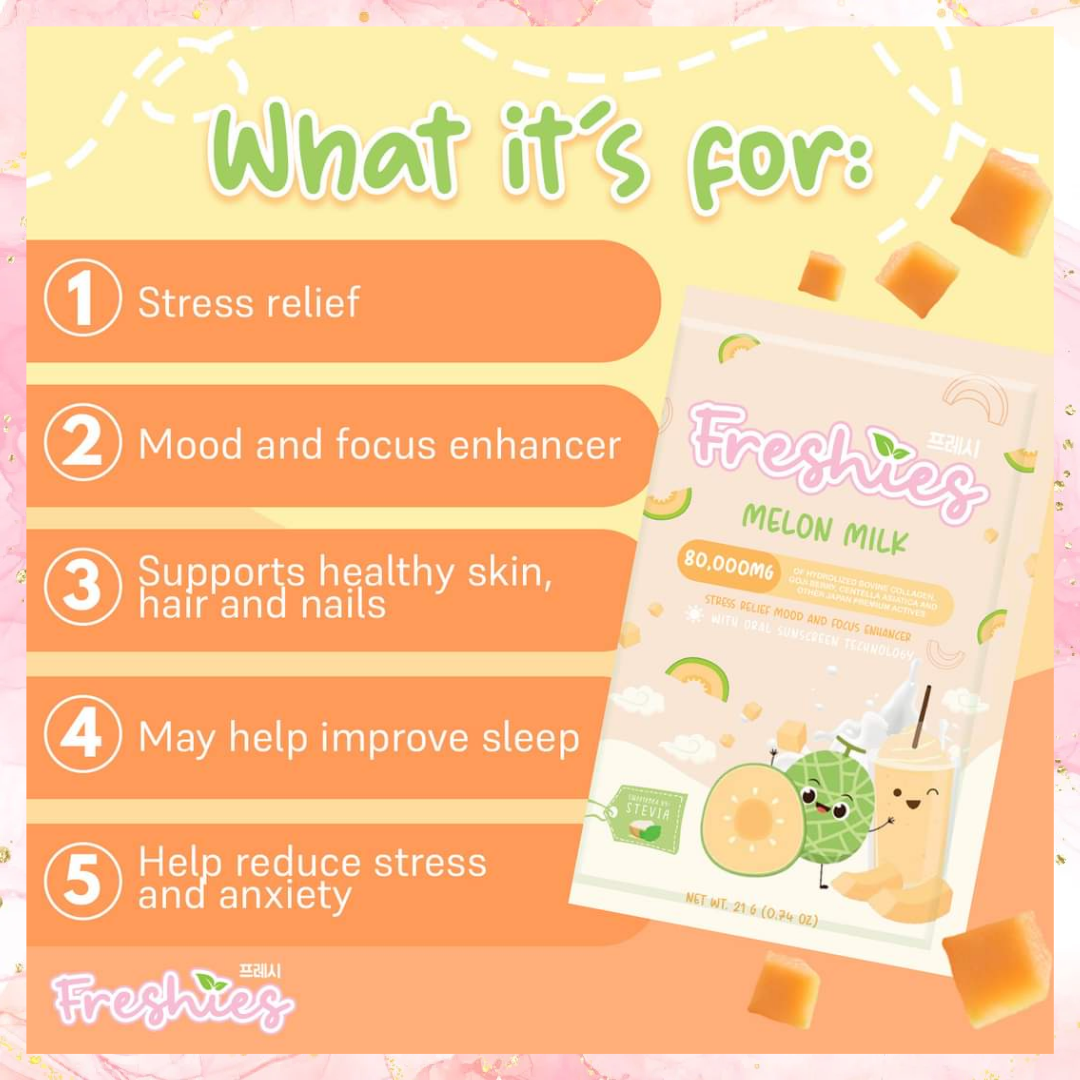 Juju Glow - Freshies Melon Milk | Stress Relief & Mood Enhancer | 210G