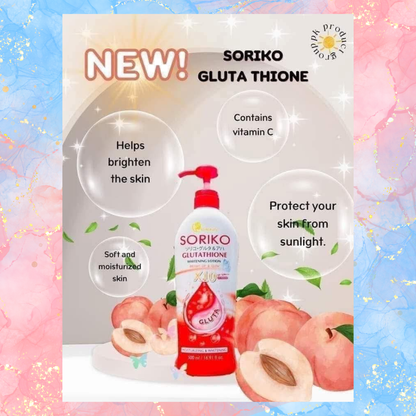 Soriko Glutathione x10 Whitening Lotion with SPF50 PA+++ UV Protection | 500ML