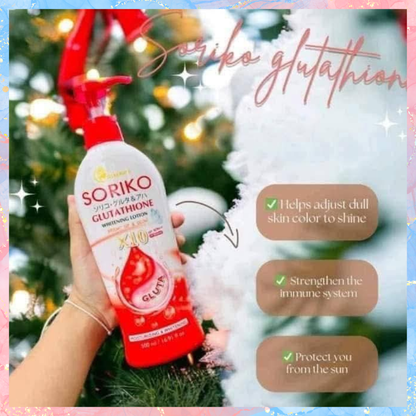 Soriko Glutathione x10 Whitening Lotion with SPF50 PA+++ UV Protection | 500ML