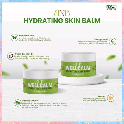Wellcalm Hydrating Skin Balm + Moisturizing Skin Oil Roll on COMBO
