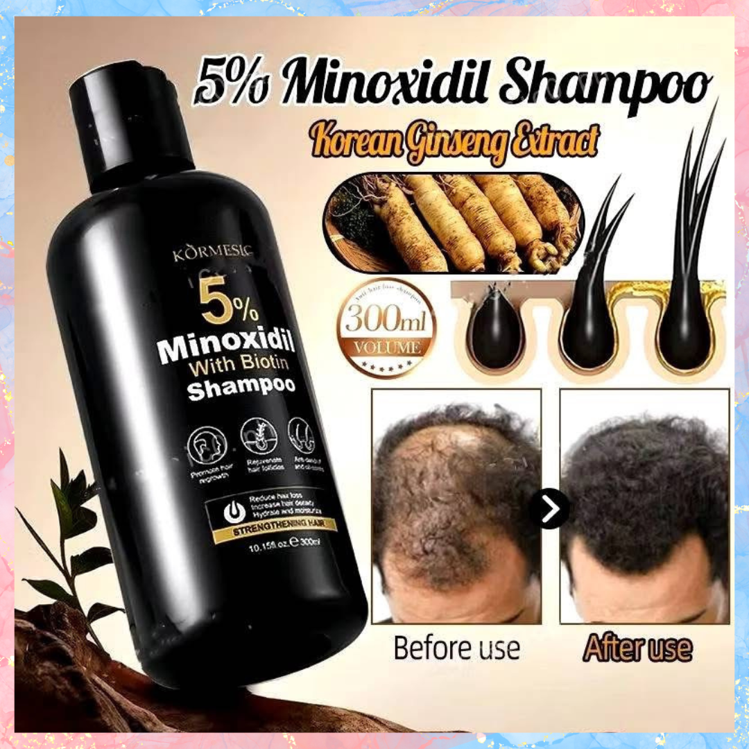 Kormesic 5% Minoxidil with Biotin Shampoo and Conditioner | 300ML each